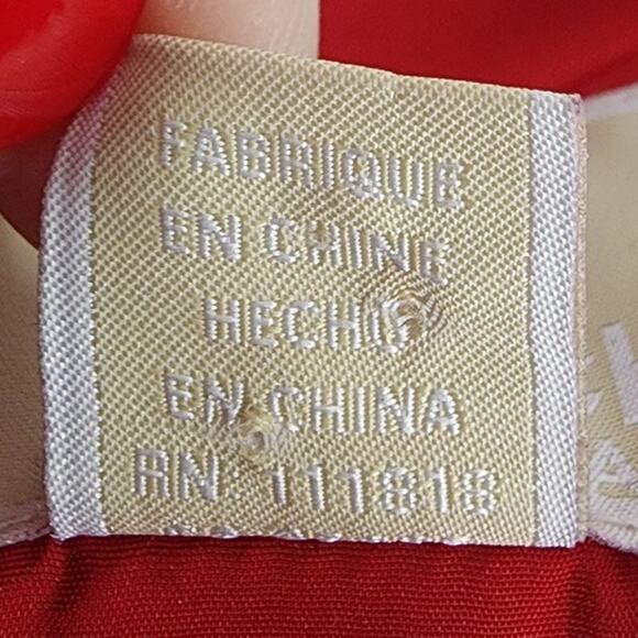 Michael Kors MK Red Full Zip Quilted Puffer Vest, Sleeveless, Pockets, Women's M - Picture 8 of 9